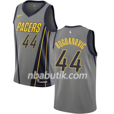 NBA Mænd Trøje Indiana Pacers Bojan Bogdanovic 44 2018-19 Nike City Edition Grå Swingman NBA Mænd Trøje Indiana Pacers Bojan Bogdanovic 44 2018-19 Nike City Edition Grå Swingman